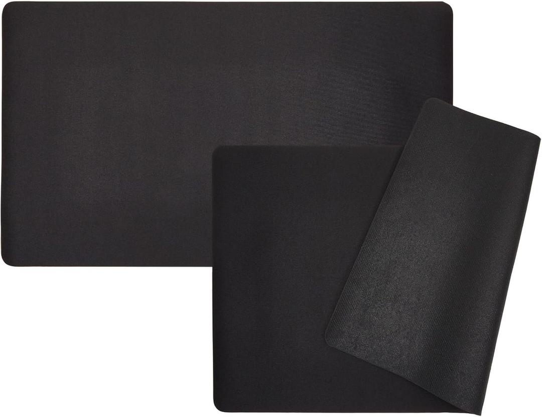 Okuna Outpost 2-Pack 24x14 Inch Black TCG Playmat & Card Game Mat - Non-Slip Rubber Backing for Magic MTG & Trading Card Mat