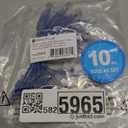 Monoprice Cat6A 6in Blue 10-Pk Patch Cable UTP 30AWG 10G Pure Bare Copper Snagless RJ45 SlimRun Series Ethernet Cable