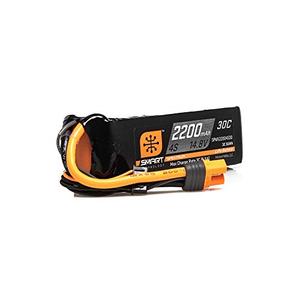 Spektrum Smart RC LiPo Battery Pack: 2200mAh 4S 14.8V 30C with IC3 Connector (EC3 Compatible), SPMX22004S30, Black