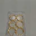 24 Pack Shower Curtain Rings,Rust Proof Shower Curtain Hooks for Bathroom,Circular Decorative Shower Curtain Rings and Hooks for Shower Rod,Metal Rings for Shower Curtain,Loose Leaf Rings(Gold)