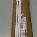 White Curtain Rods for Windows 28 to 48 Inch, Heavy Duty Curtain Rod Set with Brackets, Decorative Adjustable Curtain Rods for Bedroom, Living Room, 5/8" Metal Drapery Rod