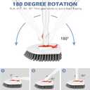 SetSail Tile Tub Scrubber Brush 3-in-1 Shower Scrubber with 52-inch Adjustable Long Handle Shower Cleaner Brush and 3 Detachable Replacement Brush Heads for Cleaning Bathroom Kitchen Walls Tub Tile
