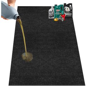 36" x 60" Oil Drip Mat for Garage Driveway, Reusable Rubber Floor Oil Spill Leak Absorbent Pads for Motorcycle Car Oil Leak Stain Resistant