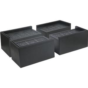 Bed Risers, Furniture Risers for Desk/Couch/Sofa/Table/Chair,Elevation in Heights of 3 or 5 Inches and Supports up to 11000 lbs,Extra Large with Heavy Duty Set of 4,Black Rectangle 3 Inches