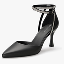 ALICEPUB Women's Slingback Kitten Heels - Closed Pointed Toe Low Heels Comfortable Dress Shoes for Wedding, Bridal, Business, Office, Work, Casual Pumps