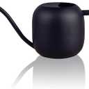 IMEEA Watering Can for Indoor Plants 40oz Stainless Steel Watering Can with Long Spout and Wooden Handle (Black)