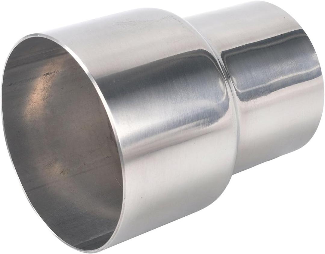 OD 2.5 Inch to ID 3 Inch Exhaust Pipe to Component Pipe Adapter Reducer 2.5'' OD to 3'' ID Polished Stainless Steel 4" Overall Length OD 2.5 Inch to ID 3 Inch Exhaust Pipe to Component Pipe Adapter Reducer 2.5'' OD to 3'' ID Polished Stainless Steel 4" Overall Length