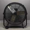 WARMLREC Industrial Fan 24 Inch Heavy Duty Drum 3 Speed 8800 CFM Air Circulation High Velocity Fan For Warehouse, Workshop, Factory, Commercial, Residential and Greenhouse Black