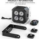 Mini Stage Lights, Corded 4 * 8w Led Par Lights, Lightweight RGBW 4 in 1 LED Stage Lights with DMX512, Sound-Activated Controlled, 4/8 CH Par Lights for Home, Party, Show, Event, 2 Pack