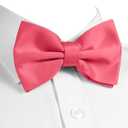 trilece Bow Ties for Men - Men's Solid Pretied Bowties for Formal Wear - Adjustable Bow Tie - Bow ties for Woman (Coral Pink)