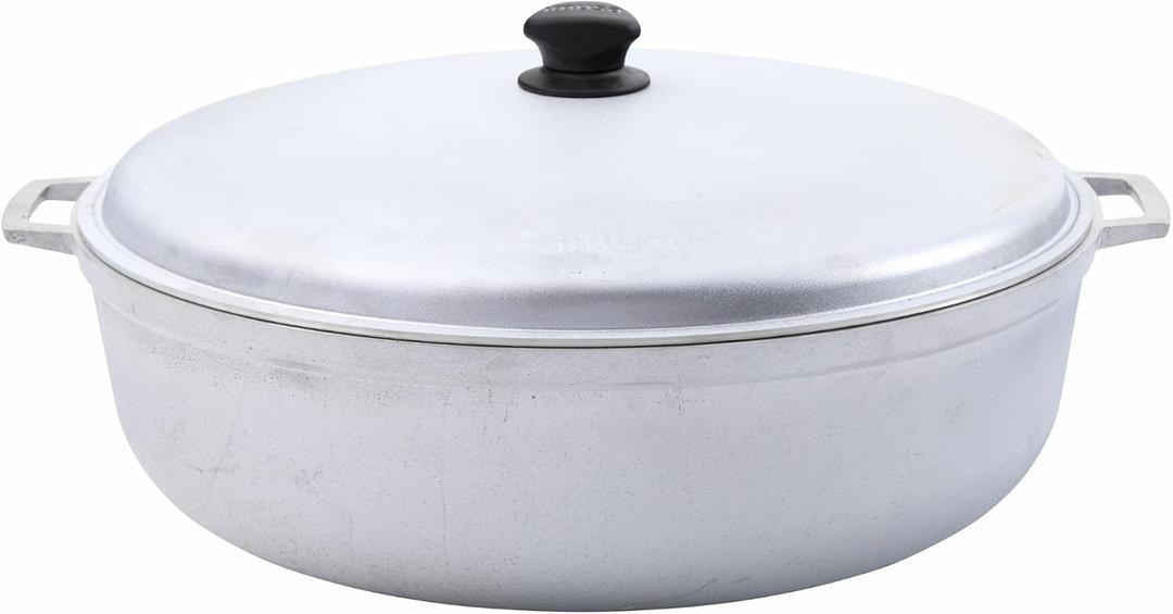 IMUSA USA 11.6Qt Jumbo Traditional Colombian Caldero, 11.6 Quart, Silver