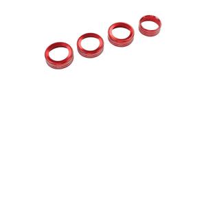Aluminum Alloy Air Conditioner Switch Knob AC Button Trim Cover & Headlight Knob Cover for 2018-2024 Jeep Wrangler JL/JT Gladiator (Red)