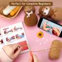 CiyvoLyeen Highland Cow Crochet Kit for Starters Animals Crochet Kit with Step-by-Step Video Tutorials Learn to Crochet Kits Gift Stuffs Crafts for Adults Cattle Lovers DIY Knitting Supplies Set of 2 (Brown)