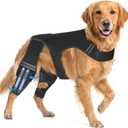 Dog Knee Brace for Hind Leg, Adjustable Dog Rear Leg Support Brace with 4 Metal Stabilizers, Helps with Torn CCL, Luxating Patella, Ligament Injuries (XL)
