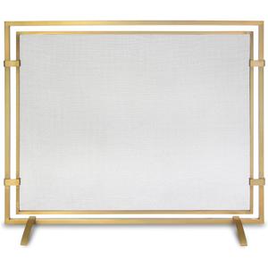 Sinclair Single Panel Fireplace Screen, Burnished Brass - 18323