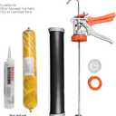 Sausage Caulking Gun,20 oz Sausage Foil Pack/10 oz Cartridge Adhesive Dual-Purpose,18:1 Thrust,15 Aluminum Sealant Hand Caulk Gun Kit With 6 Cone Nozzles (2 Pack)