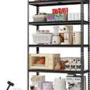 WORKPRO 5-Tier Storage Shelf, 72" H Heavy Duty Adjustable Garage Shelving Unit 2180LBS Capacity, for Basement, Kitchen, Pantry, 27.6Wx11.8Dx60H, Black
