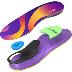 Plantar Fasciitis Insoles Athletic Arch Support Inserts Women Men, Shock Absorption, Shoe Inserts for Plantar Fasciitis, Flat Feet, Running, Basketball and Other Athletic (Purple)
