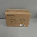 Novelinks 8 oz Clear Plastic Jars with Screw-On Lids - BPA-Free Refillable Storage Containers for Slime, Spices, Crafts, Kitchen & Home Organization (16 Pack,Rose Gold)