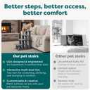 Furhaven Steady Paws Multi-Step Pet Stairs for High Beds & Sofas - Cream, 4-Step
