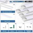 Glooglitter 12 Pack 3.3ft Pre-drilled Countersunk Hole LED Channel Diffuser U Light Strip Aluminum Track with Cover Screw End Cap Easy Cut Tight Flush Mounted Cabinet Tape Light Strip(Milky White), 3.3 ft x 0.49 in x 0.67 in