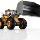 DOUBLE E Hobby Volvo L260H Remote Control Wheel Loader - 1:16 Alloy 4WD RC Construction Toy with 780ML Screw-Drive Bucket & Simulation Sound/Lights