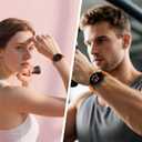 Hook Loop 22mm Watch Band Compatible With Garmin Forerunner 265/255/Vivoactive 4/Venu 3/2/Venu 4 45mm Band,Soft Nylon Sport Smartwatch Bands for Galaxy Watch 3 45mm/for Amazfit Helio/Bip 6/5/Balance 2