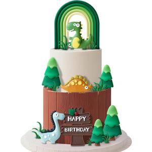 2 x Dinosaur Cake Topper Dinosaur Theme Party Supplies