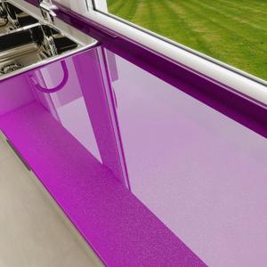 Amiya Purple Glossy Contact Paper Shiny Peel and Stick Wallpaper Self-Adhesive for Countertops, Furniture, Cabinets, Waterproof, Removable, Easy to Apply, Decorative Vinyl Wrap15.7X196