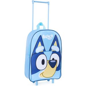 Bluey Kids Rolling Suitcase, 16x13x4 inches, Luggage for Girls and Boys, Travel Bag with Extendable Handle and Wheels, Gifts for Kids