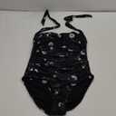 Smismivo Tummy Control Swimwear Halter One Piece Slimming Vintage Retro Swimsuit Womens Ruched Push Up Bathing Suit, Size Large