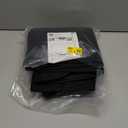 Linen Back Car Seat Cover, Anti-Slip Long Bottom Rear Seat Cover Protector with Storage Pockets, Breathable Linen Rear Bench Seat Protector Cushion Pad for Most Vehicles (Black, Back)