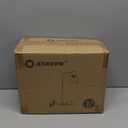 Industrial Table Lamp with Wireless Charing, Fully Stepless Dimmable Lamps Nightstand Lamps, Desk Lamp with Glass Shade Reading Lamp for Office Living Room (Black 02), Pack of 1 