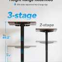 HUANUO Standing Desk Frame with 220lbs Powerful Brushless Motor, Double Crossbeam Structure, Thick Adjustable Desk Legs, for Max 35.4″ x 86.6″ Desktop, for Home Office, Black Frame Only, 3-Stage