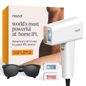 Nood NEW Flasher Pro  IPL Laser Hair Removal Device & Anti-Aging Red Light Therapy for Women & Men  Pain-free, Permanent, Visible Results After First Use & Works Everywhere Hair Grows  Gloss White (1 Count (Pack of 1))