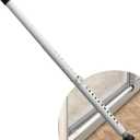 DIIG Sliding Door Security Bar, 17.7-50.5inch Heavy Duty Adjustable Sliding Patio Door Lock Bar with Rubber Tips, Diameter 1inch Window Security Bar for Home Apartment Travel Children Women (White)