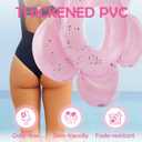 HeySplash Pool Floats, Inflatable Pool Float, Large Floatie for Bachelorette Party, Swim Tube River Lake Beach Bride Wedding Decor Fun Toy Raft Adults (Pink)