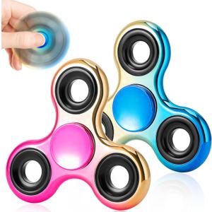 Fidget Spinner 2 Pack, Fidget Spinners for Kids Adults, Fidgets Toys Anxiety Relief Hand Spinner Party Favors for ADHD Autism Gifts, Classroom Rewards for Boys Girls