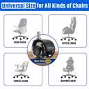 Office Chair Wheels 2" Desk Chair Caster Wheels Smooth Roller Style Quiet for Carpet and Hardwood Floors Universal Fit 11x22 mm Set of 5 Black