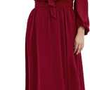 City Chic Women's Plus Size Dress - Ivanna V Neck Maxi (Dark Cherry, Size 12/XXS)