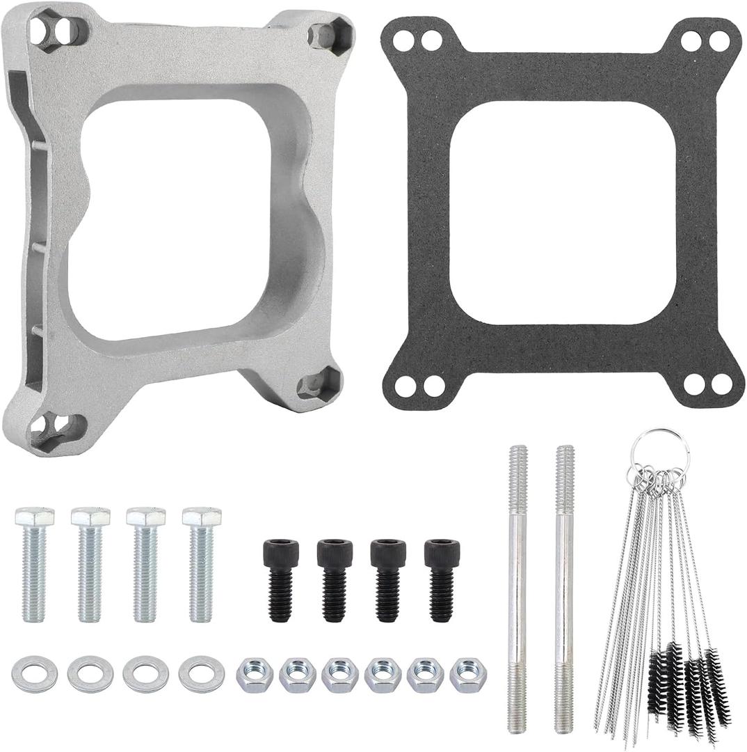 1932 3/4" Carburetor Gasket Adapter Kit 4Bbl To 4Bbl, Silver