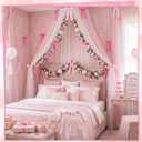 48Pcs Pink Bow Decor, Bow Wall Decor Ribbon Bows Decorations for Party Bridal Shower, Bachelorette Party, Wedding Backdrop, Birthday, Baby Shower, Women Girls Room Bedroom Wall Decoration
