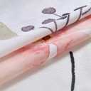 Estmy Pink Floral Shower Curtain for Girls Bathroom, Watercolor Cute Boho Flowers Leaves Botanical Fabric Shower Curtain Set Modern Aesthetic Bathroom Decor (72"W x 72"L (Pack of 1))