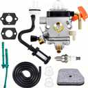 FS90R Carburetor for STIHL FS90R FS90 FS110R FS110 FS100RX FS100 KM90R KM110R HT101 HT100 HL100 HL100K FC90 FS110RX HT 101 FS 90 90R 110R Carb Trimmer Parts C1Q-S174 C1Q-S110 Tune Up Kit