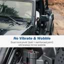 JOYTUTUS Wrangler Mirrors Doors Off Compatible with Wrangler TJ JK & Unlimited, Wrangler JK Side Mirrors for Wrangler 1997-2018, Wider View No Vibrate & Wobble (Patented), Does Not Fit on Doors