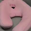 Ear Piercing Pillow - Side Sleeper Body Pillow with Ear Hole for Pain Relief, J-Shaped Ergonomic Support, 20x26 Inches (Pink)