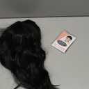 morvally Short Black Wavy Bob Wig with Bangs for Women 16 Inches Natural Synthetic Hair Wavy Wigs