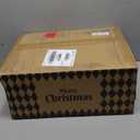 Christmas Planter Filler with Lights, Pre-Lit Faux Holiday Planters Battery Operated Christmas Pot Filler with Multi-Color LED Lights for Outdoor Porch & Pathway, Set of 2 Christmas Decor