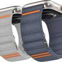 Suitisbest 2 Pack Sport Band Compatible with Apple Watch Ultra Band 42mm 41mm 40mm 38mm, Stretchy Sport Loop Strap for iWatch Series 11 10