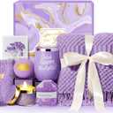 Mothers Day Gifts for Mom Wife Grandma Daughter Sister Friends, Self Care Get Well Gifts, Lavender Relaxing Spa Gift Basket Care Package w/Blanket, Birthday Gifts for Women Her Girlfriend Aunt Teacher